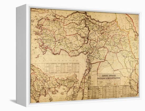 Turkey, Ottoman Empire - Panoramic Map-Lantern Press-Framed Stretched Canvas