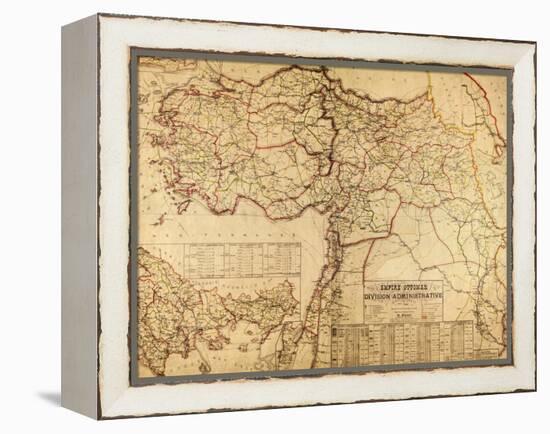 Turkey, Ottoman Empire - Panoramic Map-Lantern Press-Framed Stretched Canvas