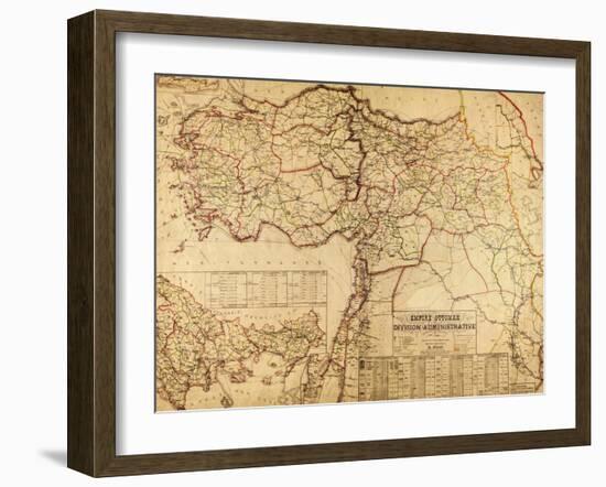 Turkey, Ottoman Empire - Panoramic Map-Lantern Press-Framed Art Print