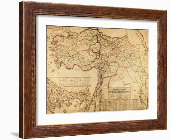 Turkey, Ottoman Empire - Panoramic Map-Lantern Press-Framed Art Print