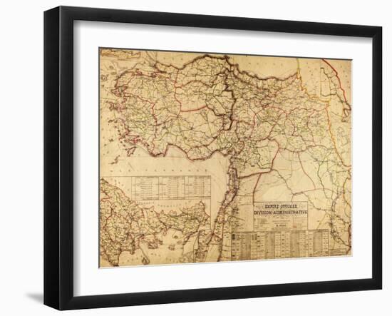 Turkey, Ottoman Empire - Panoramic Map-Lantern Press-Framed Art Print