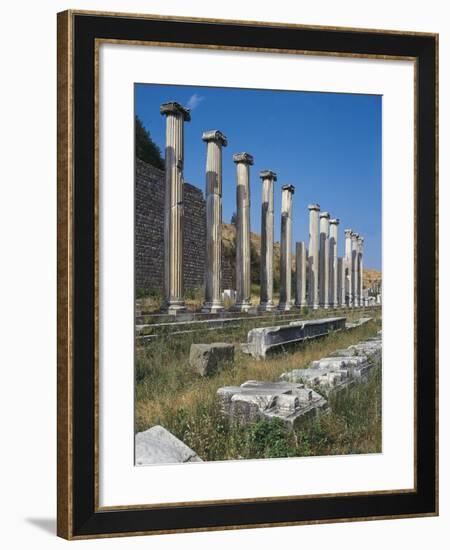 Turkey, Pergamum, North Portico and Ionic Columns-null-Framed Giclee Print