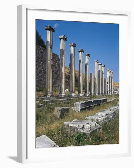 Turkey, Pergamum, North Portico and Ionic Columns-null-Framed Giclee Print
