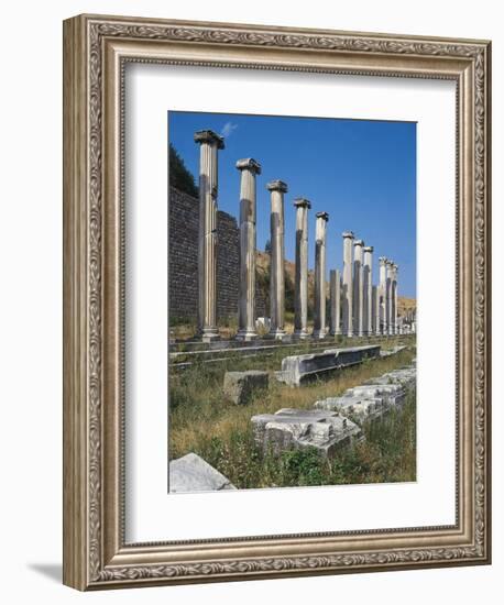 Turkey, Pergamum, North Portico and Ionic Columns-null-Framed Giclee Print