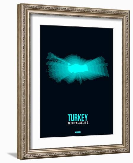 Turkey Radiant Map 3-NaxArt-Framed Art Print