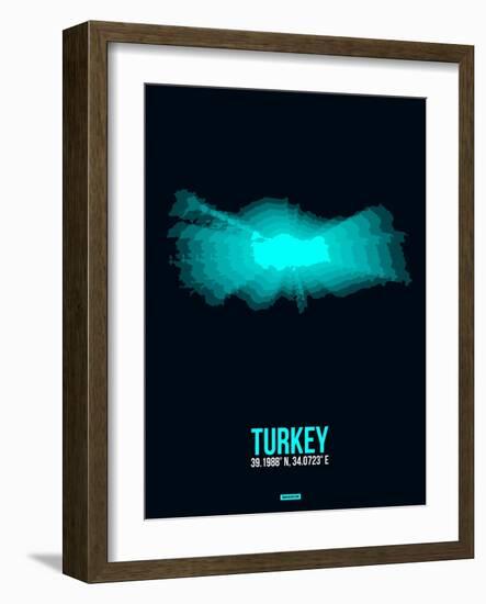 Turkey Radiant Map 3-NaxArt-Framed Art Print