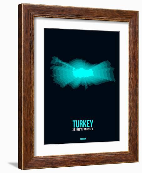 Turkey Radiant Map 3-NaxArt-Framed Art Print