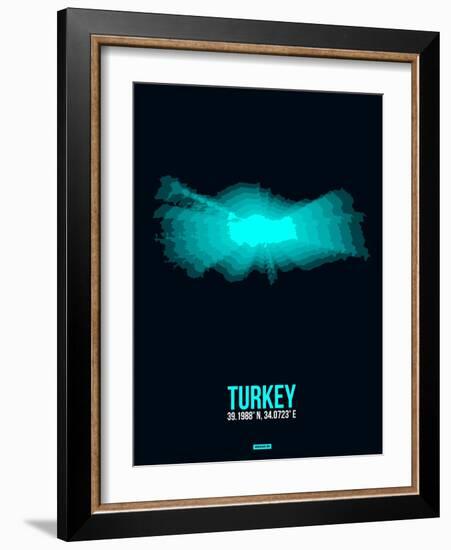 Turkey Radiant Map 3-NaxArt-Framed Art Print