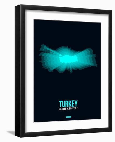 Turkey Radiant Map 3-NaxArt-Framed Art Print