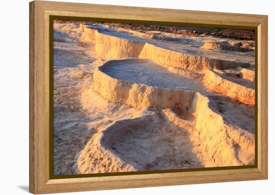 Turkey, River Menderes valley, Pamukkale. Cotton castle hot springs.-Emily Wilson-Framed Premier Image Canvas