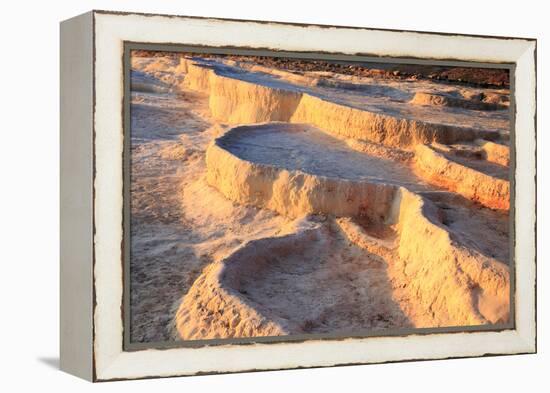 Turkey, River Menderes valley, Pamukkale. Cotton castle hot springs.-Emily Wilson-Framed Premier Image Canvas