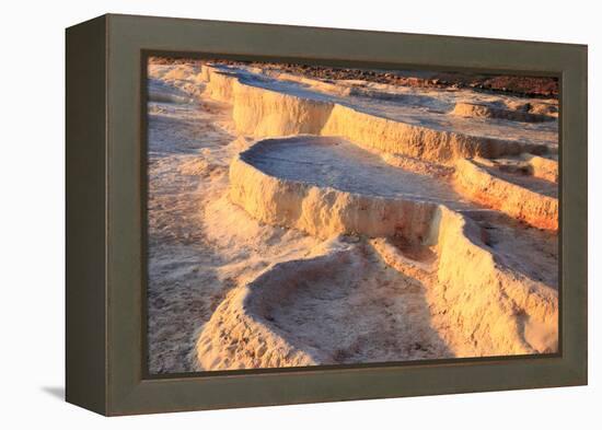 Turkey, River Menderes valley, Pamukkale. Cotton castle hot springs.-Emily Wilson-Framed Premier Image Canvas