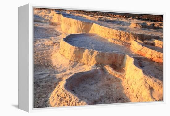 Turkey, River Menderes valley, Pamukkale. Cotton castle hot springs.-Emily Wilson-Framed Premier Image Canvas