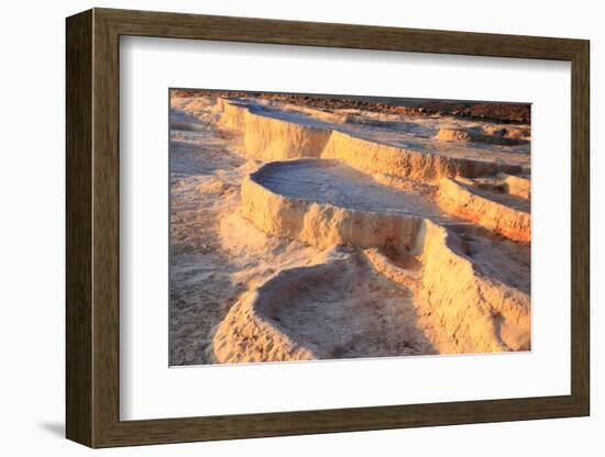 Turkey, River Menderes valley, Pamukkale. Cotton castle hot springs.-Emily Wilson-Framed Photographic Print