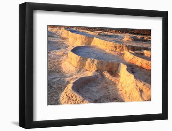 Turkey, River Menderes valley, Pamukkale. Cotton castle hot springs.-Emily Wilson-Framed Photographic Print