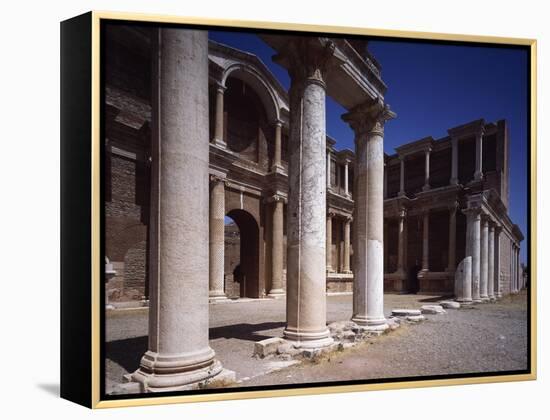 Turkey, Sardis, Two-Story Portico of Gymnasium-null-Framed Premier Image Canvas