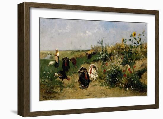 Turkeys, 1850-Eugenio Spreafico-Framed Giclee Print