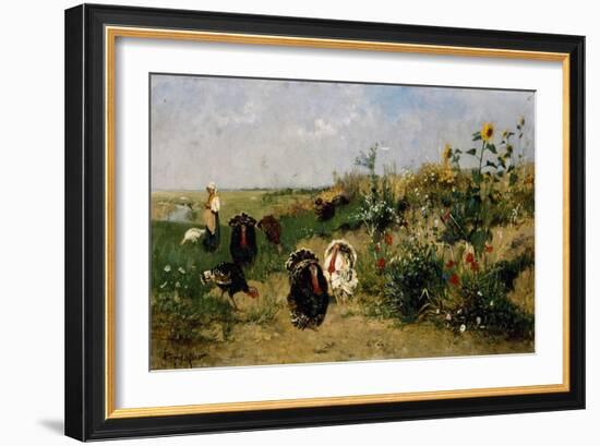 Turkeys, 1850-Eugenio Spreafico-Framed Giclee Print