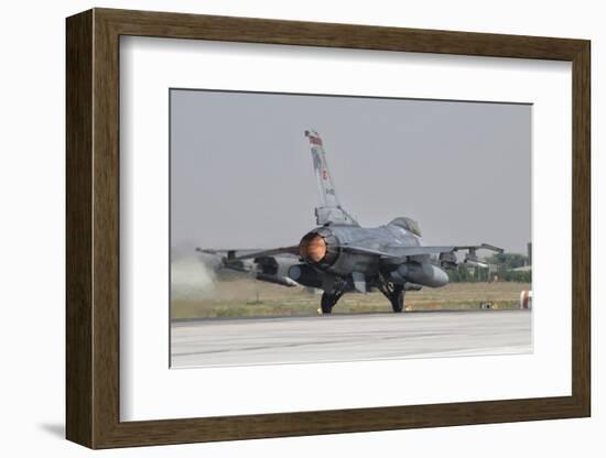 Turkish Air Force F-16 Preparing for Takeoff-Stocktrek Images-Framed Photographic Print