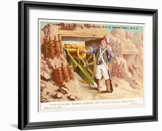 Turkish Artilleryman, Russo-Turkish War, 1877-null-Framed Giclee Print