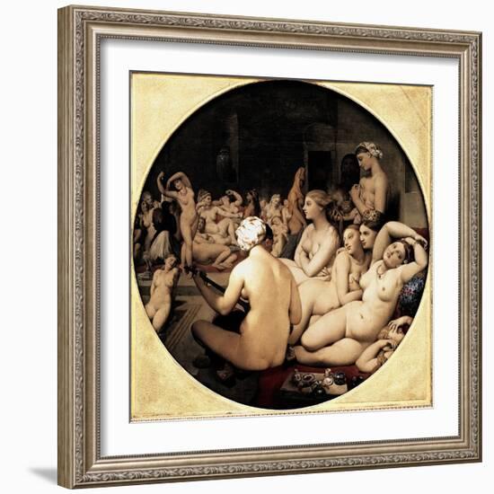 Turkish Bath-Jean-Auguste-Dominique Ingres-Framed Giclee Print