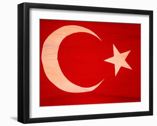 Turkish Flag, North Aegean, Izmir, Turkey-Walter Bibikow-Framed Photographic Print