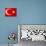 Turkish Flag, North Aegean, Izmir, Turkey-Walter Bibikow-Mounted Photographic Print displayed on a wall