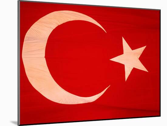 Turkish Flag, North Aegean, Izmir, Turkey-Walter Bibikow-Mounted Photographic Print