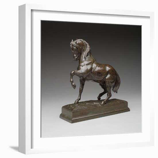 Turkish Horse, C.1838 (Bronze)-Antoine Louis Barye-Framed Giclee Print