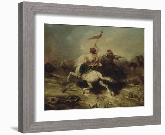 Turkish Horsemen, also known as the Flagship Turkish-Alexandre Gabriel Decamps-Framed Giclee Print