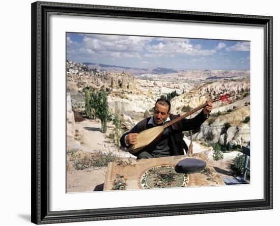 Turkish Man Playing a Type of Mandolin Called a Sis-Bill Ray-Framed Photographic Print