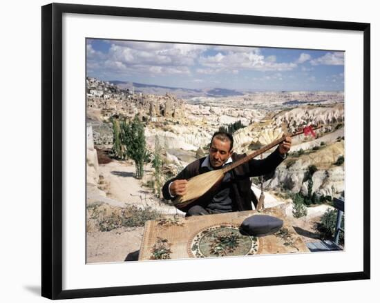 Turkish Man Playing a Type of Mandolin Called a Sis-Bill Ray-Framed Photographic Print