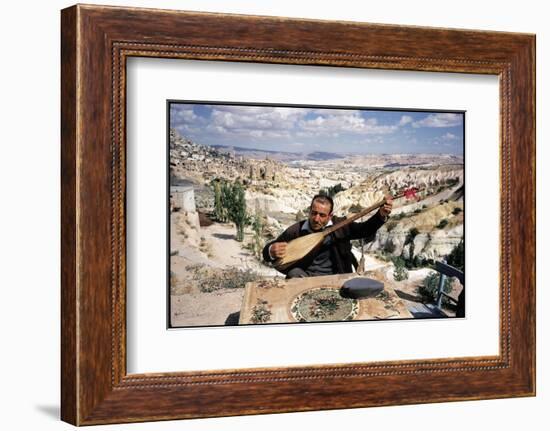 Turkish Man Playing a Type of Mandolin Called a Sis-Bill Ray-Framed Photographic Print