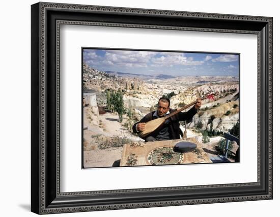 Turkish Man Playing a Type of Mandolin Called a Sis-Bill Ray-Framed Photographic Print