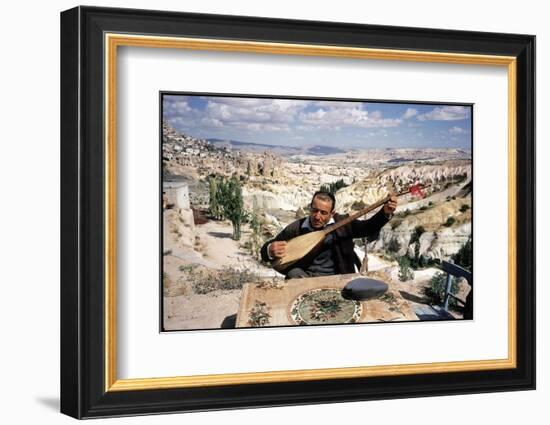 Turkish Man Playing a Type of Mandolin Called a Sis-Bill Ray-Framed Photographic Print