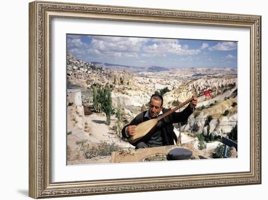 Turkish Man Playing a Type of Mandolin Called a Sis-Bill Ray-Framed Giclee Print