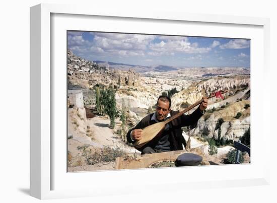 Turkish Man Playing a Type of Mandolin Called a Sis-Bill Ray-Framed Giclee Print