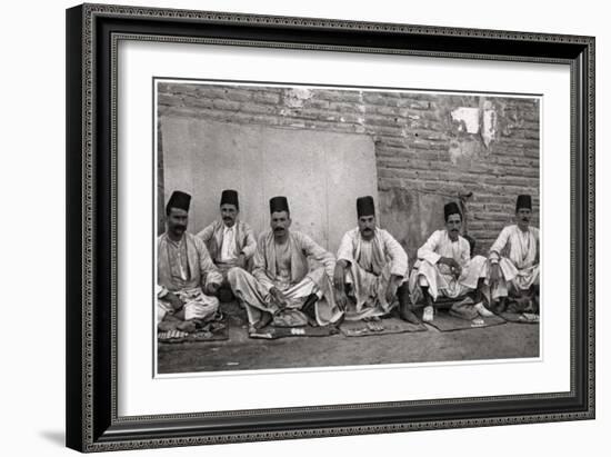 Turkish Money Changers, Baghdad, Iraq, 1925-A Kerim-Framed Giclee Print