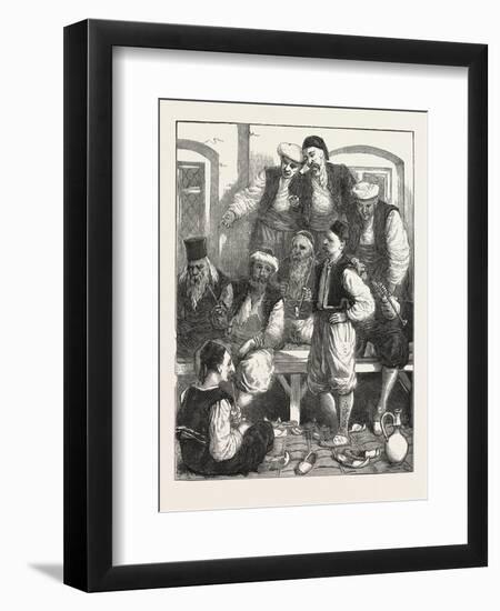 Turkish Prisoners in the Fortress, Belgrade, Serbia, 1876-null-Framed Giclee Print