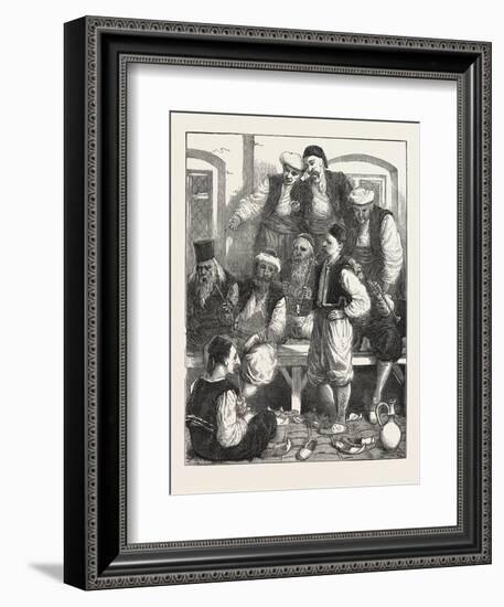 Turkish Prisoners in the Fortress, Belgrade, Serbia, 1876-null-Framed Giclee Print