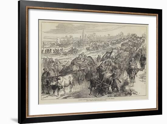 Turkish Refugees from the District of Tirnova Coming into Shumla-null-Framed Giclee Print