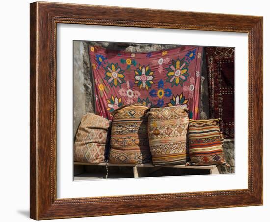 Turkish Rugs on Display, Cappadoccia, Turkey-Darrell Gulin-Framed Photographic Print