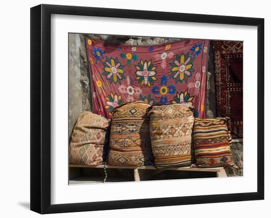 Turkish Rugs on Display, Cappadoccia, Turkey-Darrell Gulin-Framed Photographic Print