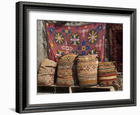Turkish Rugs on Display, Cappadoccia, Turkey-Darrell Gulin-Framed Photographic Print