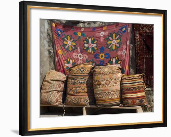 Turkish Rugs on Display, Cappadoccia, Turkey-Darrell Gulin-Framed Photographic Print