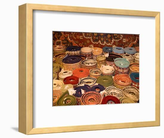 Turkish Rugs on Display, Cappadoccia, Turkey-Darrell Gulin-Framed Photographic Print