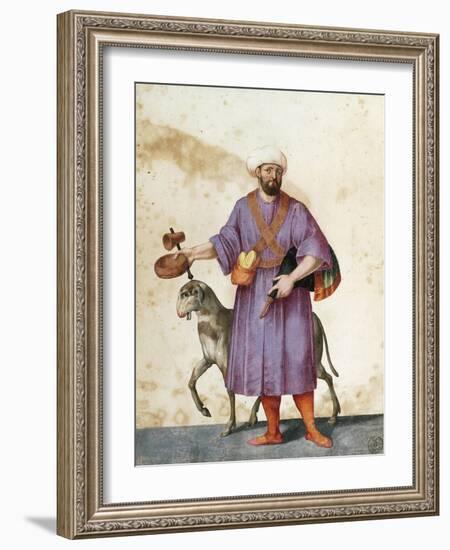 Turkish Shepherd with Sheep-Jacopo Ligozzi-Framed Giclee Print