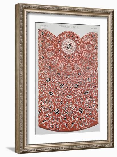 Turkish Style Decoration, Plate XXXVIII from Grammar of Ornament-Owen Jones-Framed Giclee Print