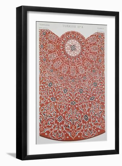 Turkish Style Decoration, Plate XXXVIII from Grammar of Ornament-Owen Jones-Framed Giclee Print