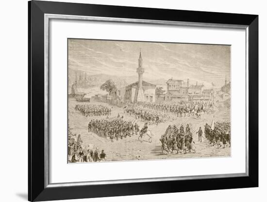 Turkish Troops Embarking to Fight in the Russo-Turkish War-null-Framed Giclee Print